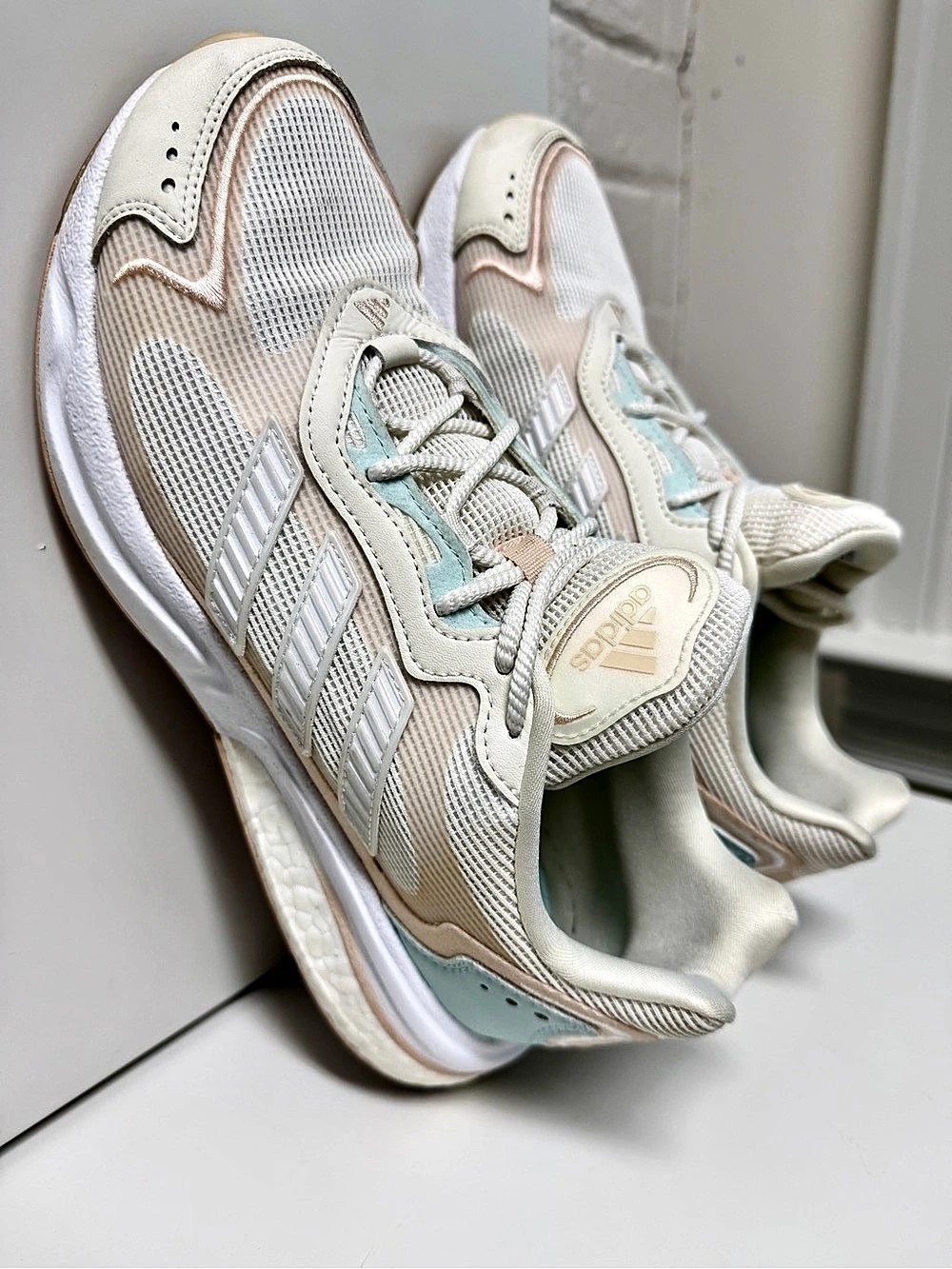 Adidas Women’s Size 8 Off White Almost Pink Boost Sneakers